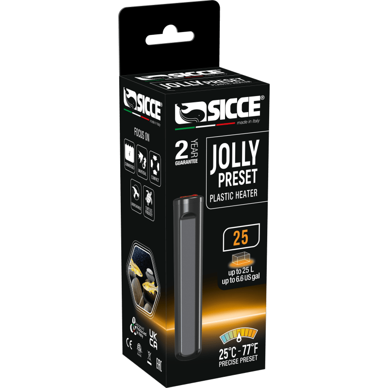Mini Chauffage Incassable Jolly preset 25 - Chat - FutéMini Chauffage Incassable Jolly preset 25SICCE