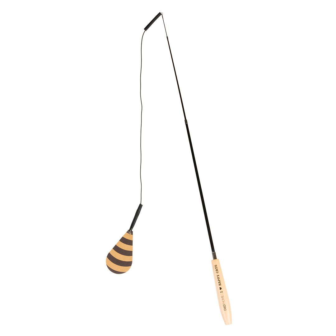 CONNOR - Canne à pêche télescopique - 3 proies Crème/noir - Chat - FutéCONNOR - Canne à pêche télescopique - 3 proies Crème/noirD&D Home