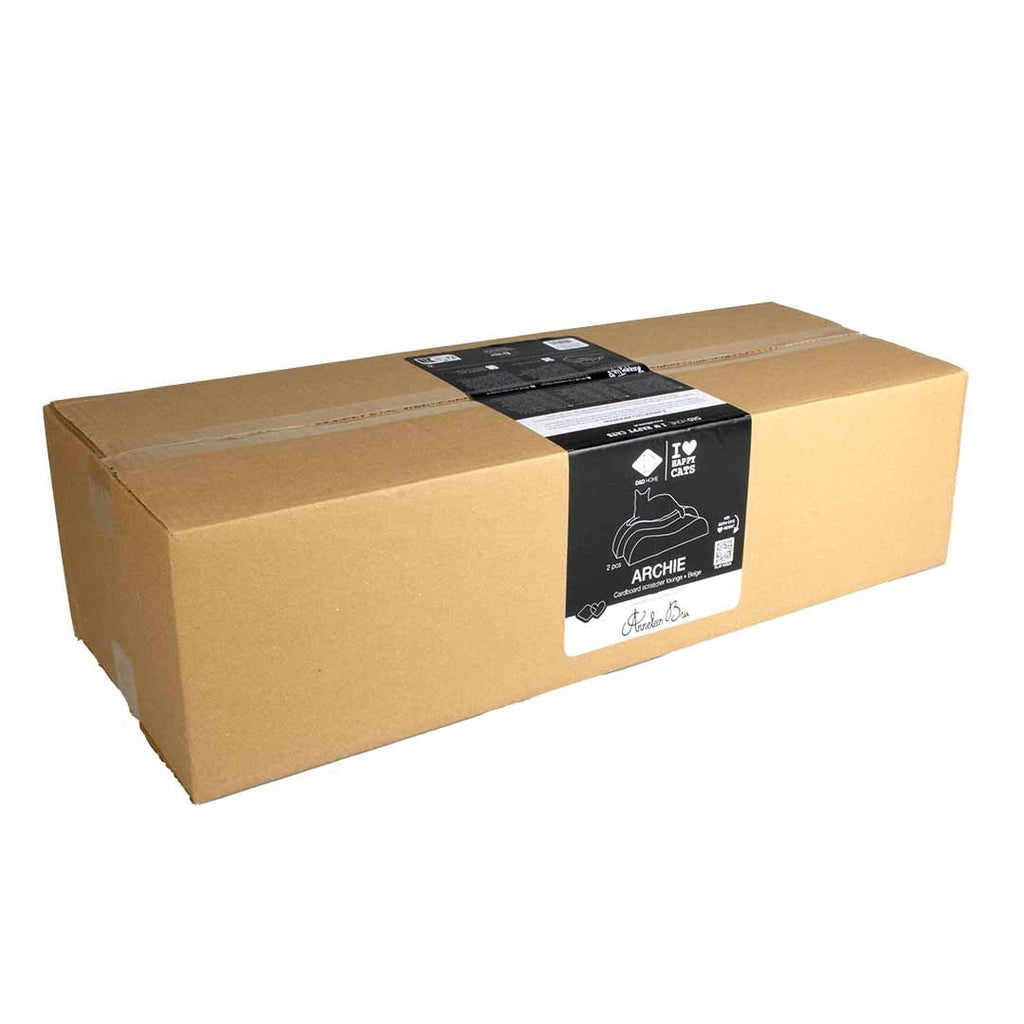 ARCHIE - fauteuil - griffoir en carton Brun/beige - Chat - FutéARCHIE - fauteuil - griffoir en carton Brun/beigeD&D Home