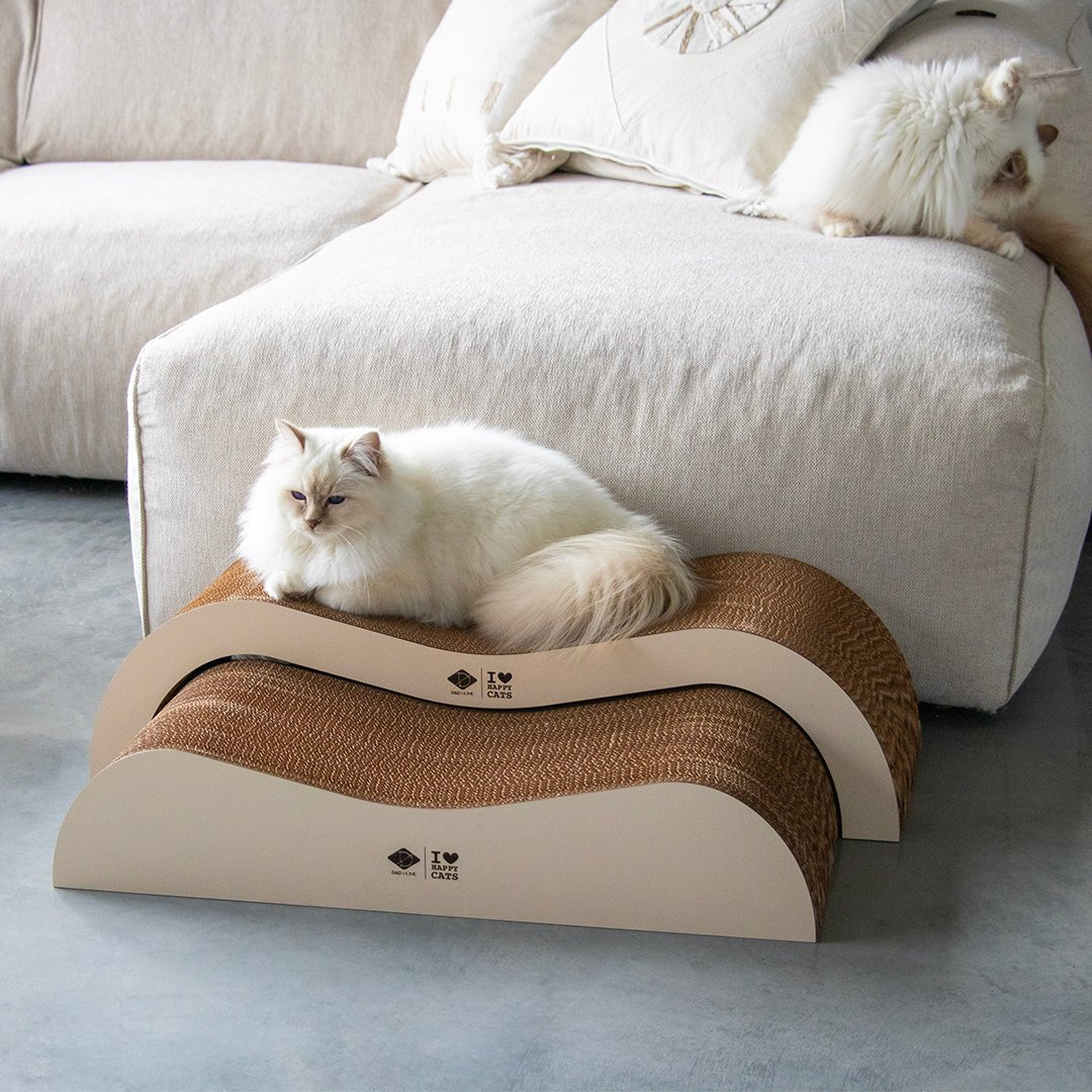 ARCHIE - fauteuil - griffoir en carton Brun/beige - Chat - FutéARCHIE - fauteuil - griffoir en carton Brun/beigeD&D Home