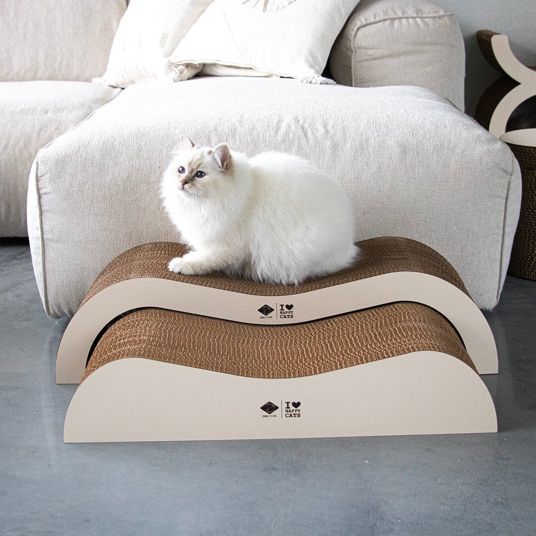 ARCHIE - fauteuil - griffoir en carton Brun/beige - Chat - FutéARCHIE - fauteuil - griffoir en carton Brun/beigeD&D Home