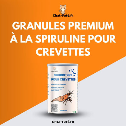 Nourriture à la Spiruline pour Crevettes et Poissons (80g) - Chat - FutéNourriture à la Spiruline pour Crevettes et Poissons (80g)Nourriture poissonChat - Futé